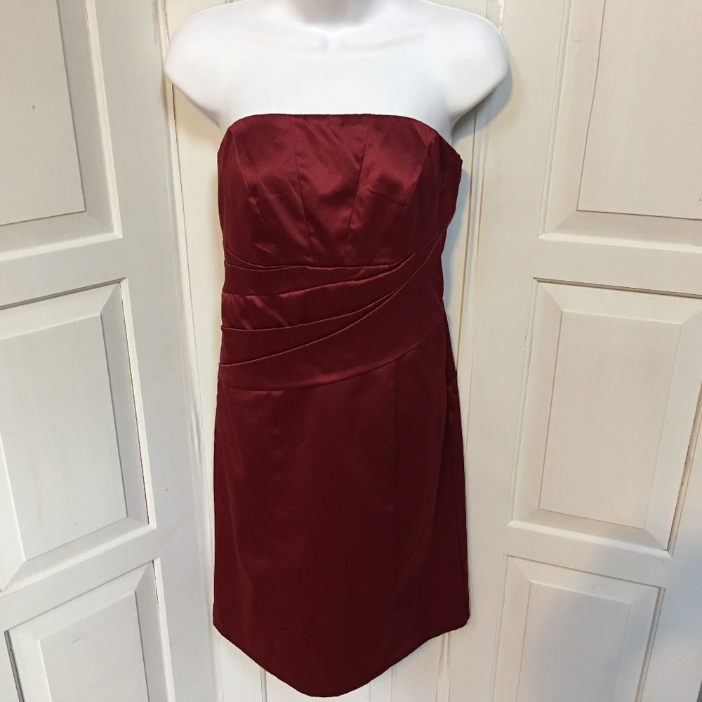 The Limited Satiny Red Dress 4